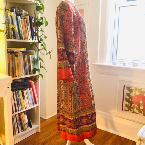 Vintage boho 70s Albert Nipon dress S/M - Picture 2 of 12